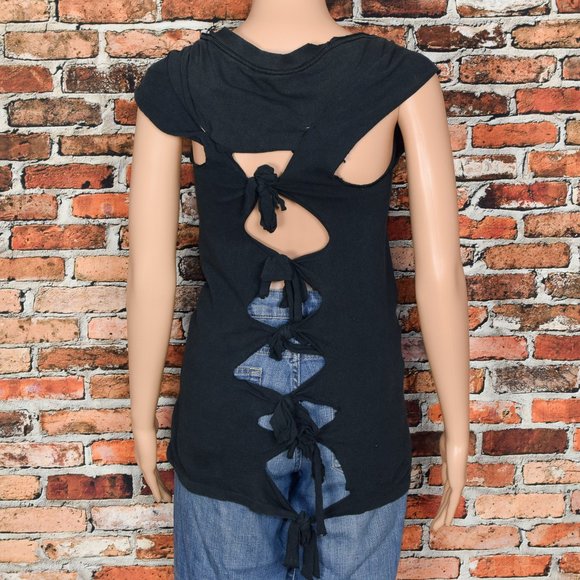 Women's Ramones Modified Cut Up Short Sleeve T-Shirt - Picture 2 of 4